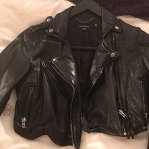 Muubaa black leather jacket